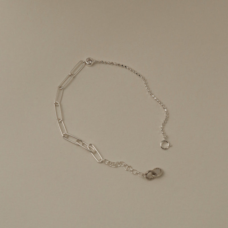 925 Silver Centre of the Universe Mixi Chain Bracelet