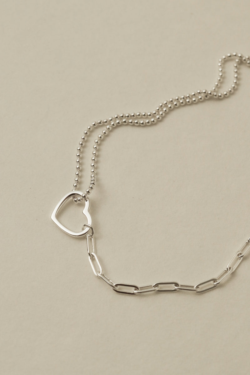 925 Silver Link To My Heart Duo Chain Bracelet