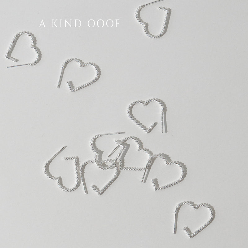 925 |Handcrafted| Lovely Heart Earrings
