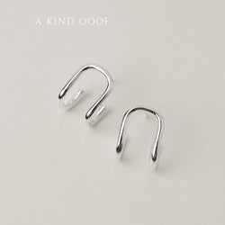 925 |Handcrafted| U-Shaped Earrings