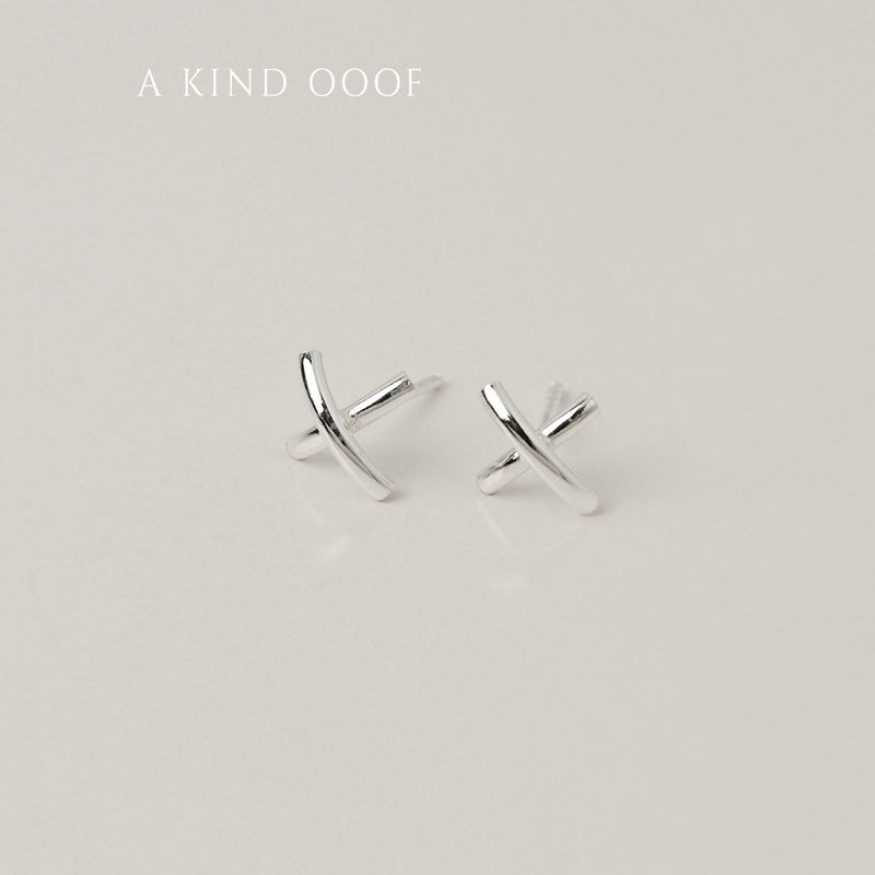 925 |Handcrafted| Silver X Earrings