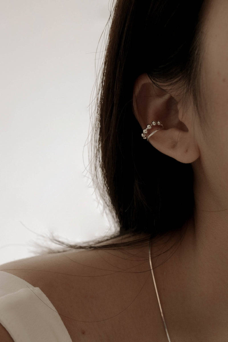 925 |Handcrafted| Duo Layer Ear Cuff