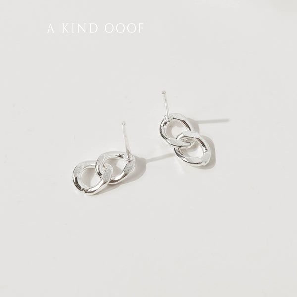 925 |Handcrafted| Duo Link Chain Drop Earrings