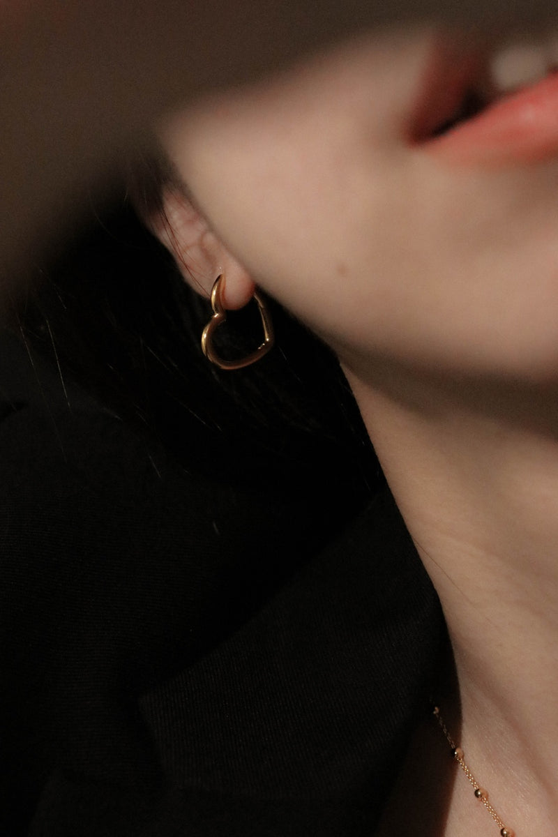 925 Love Chain Earrings, 18K Gold Vermeil