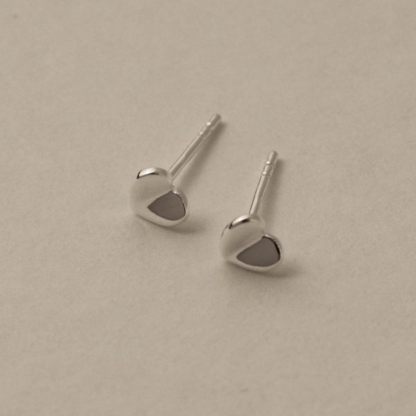 925 Folded Heart Earrings