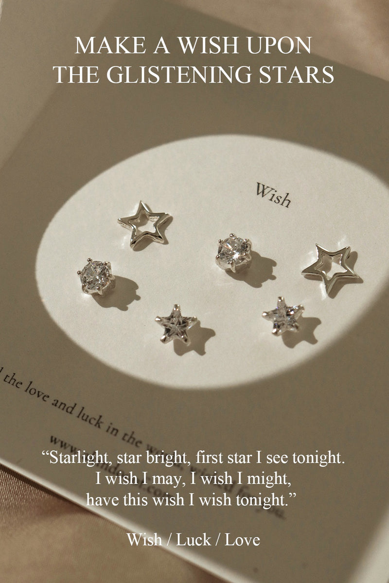 925 You're a Star Combination Stud Earrings