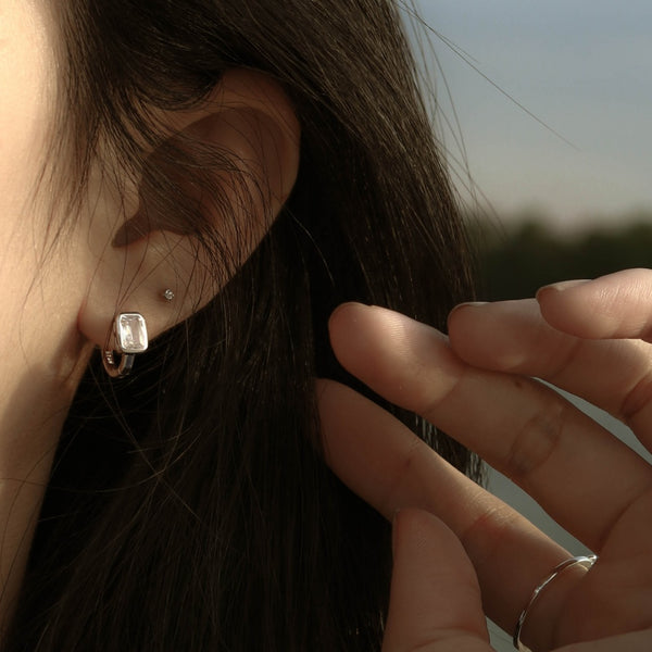 925 Retro Bling Crystal Earrings