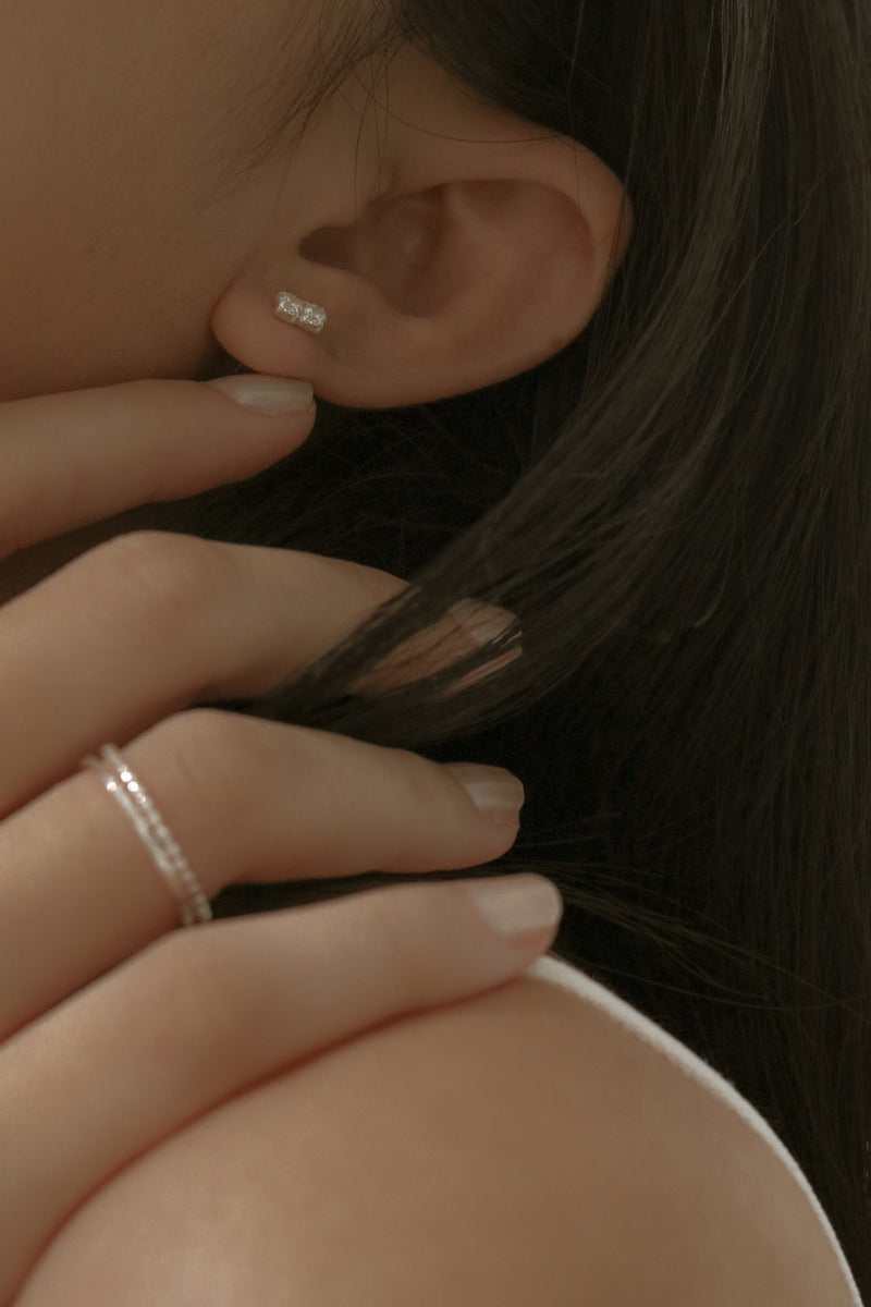 925 Silver Double Orion Earrings