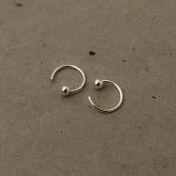 925 Silver Spherico Loop Through Earrings