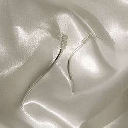 925 Silver Cubic Zirconia Dangly Stud Earrings