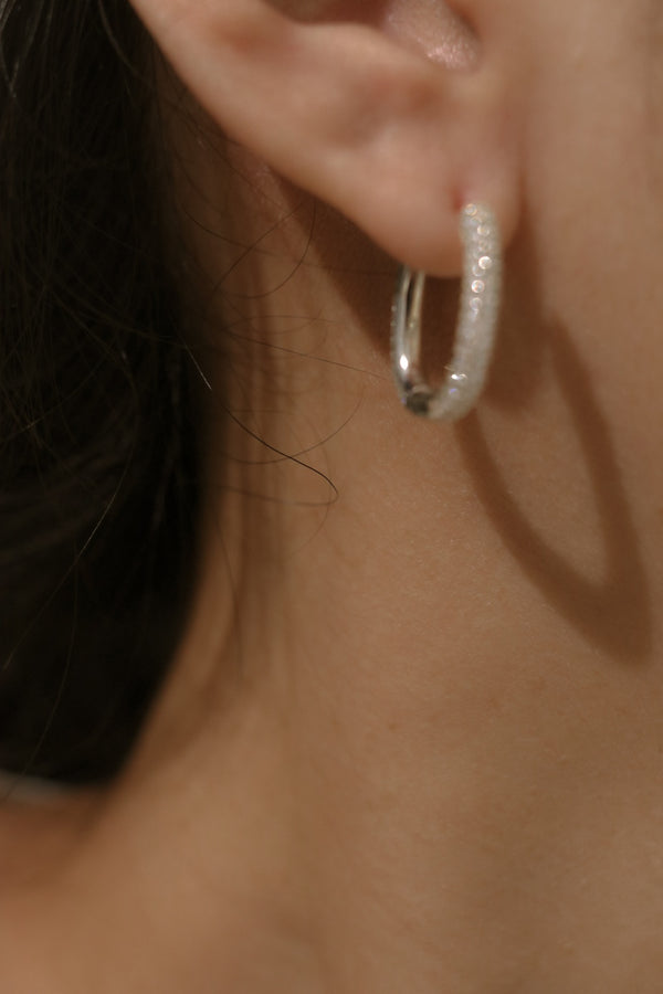 925 Silver Fresh Bling Ovalo Earrings