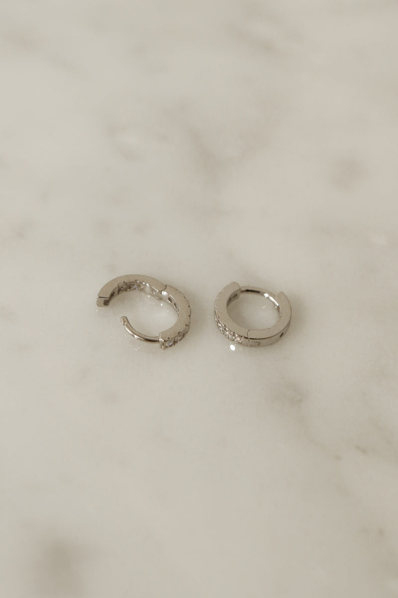 925 Silver Dazzling Hoop Earrings