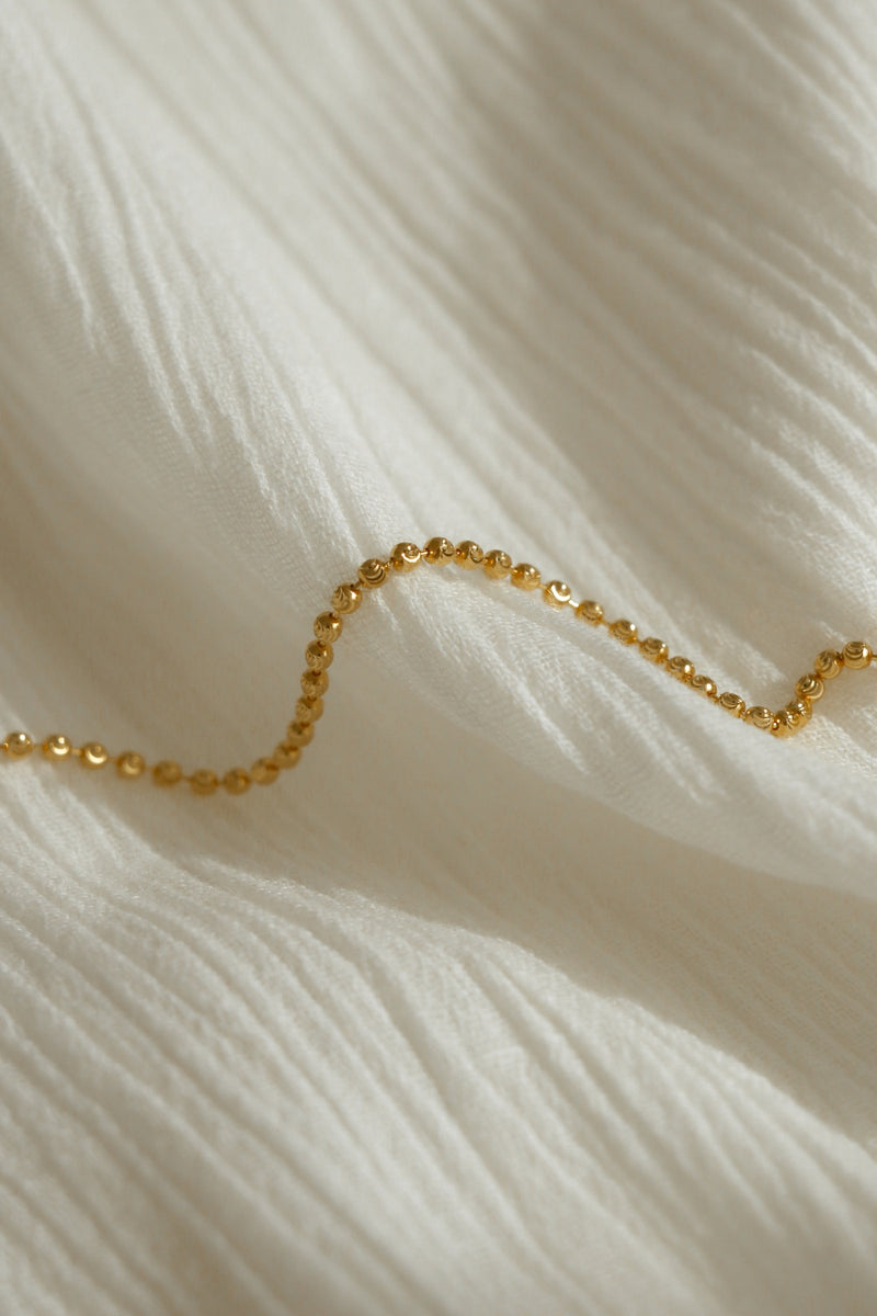 916 Infinity Gold Beaded Chain Bracelet (22K)