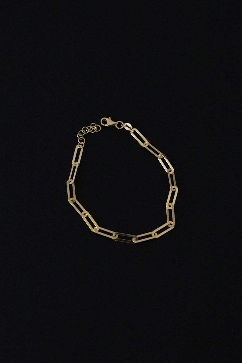 916 Infinity Gold Oval Link Chain Bracelet (22K)