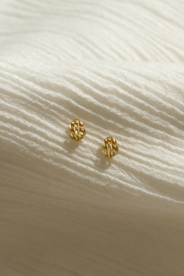 916 Infinity Gold Ka-ching Earrings (22K)