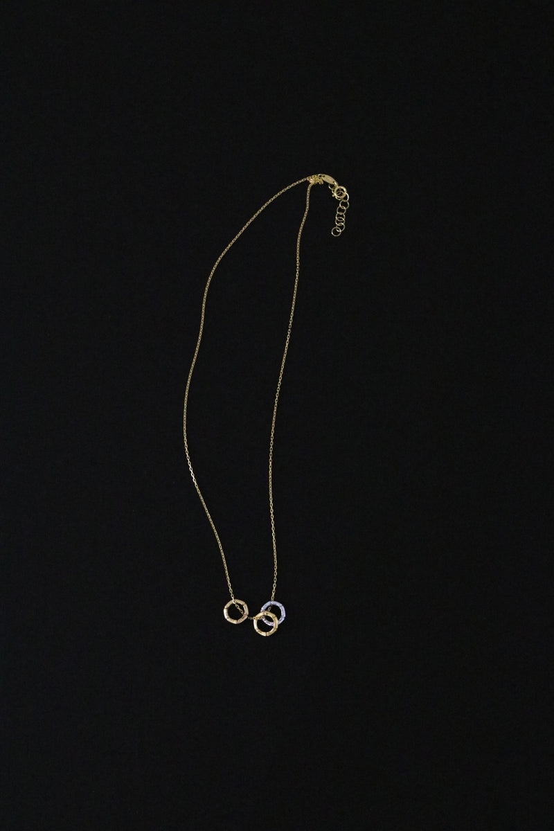916 Infinity Gold Only Trio Pendant Necklace (22K)