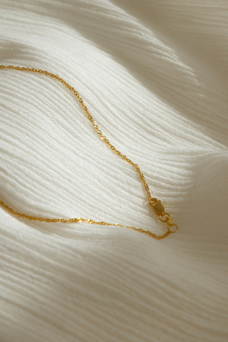 916 Infinity Gold Loose Rope Chain Necklace (22K)