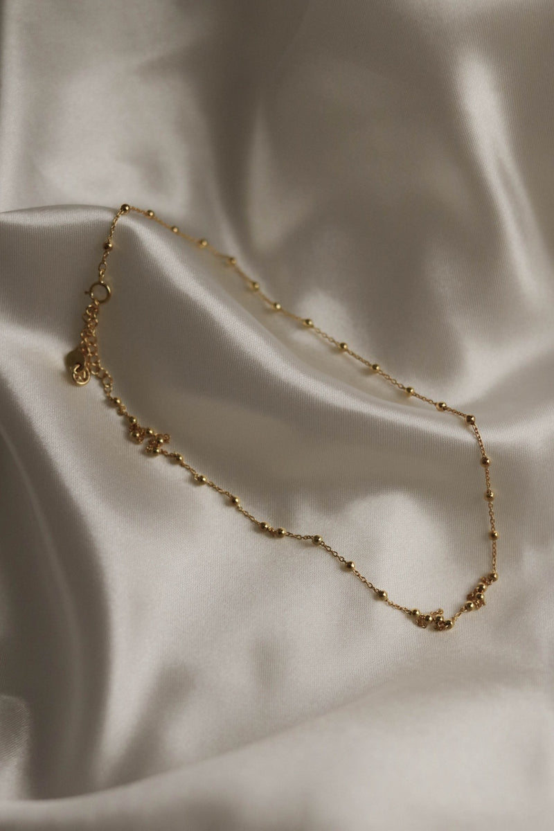 925 Beads on Chain Necklace, 18K Gold Vermeil