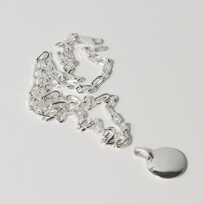 925 |Italy| Handcrafted Cable Chain Men's Necklace with Pendant