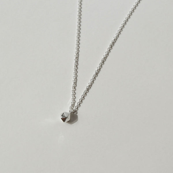 925 Faceted Pendant Necklace