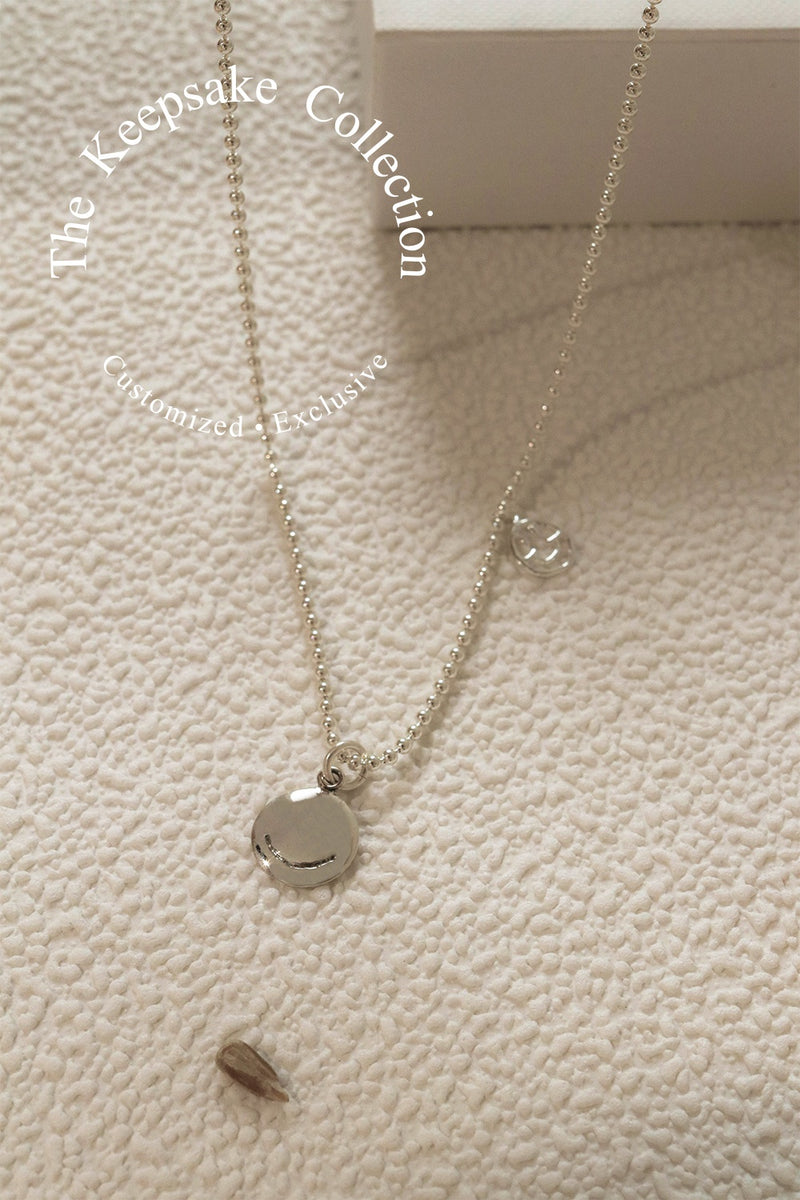 925 |Handcrafted| Good Day Smiley Keepsake Necklace