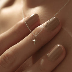 925 Four Angle Star Pendant Necklace