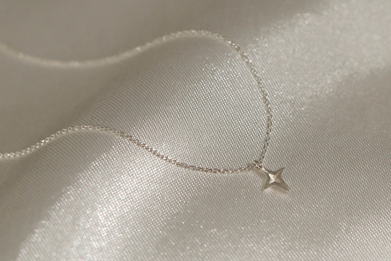925 Four Angle Star Pendant Necklace