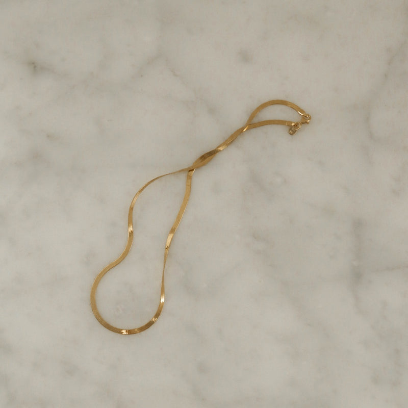 925 Snake Chain Necklace, 18K Gold Vermeil