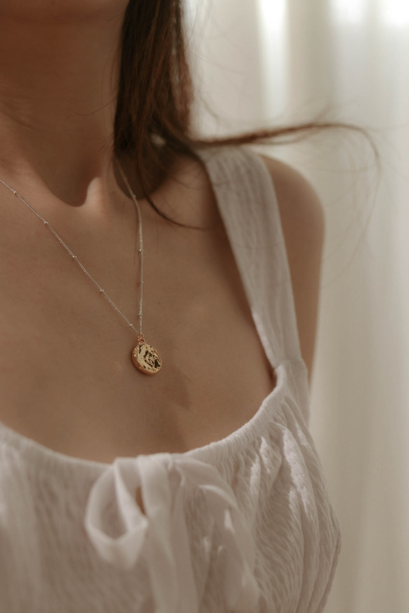 925 Two-Tone Minimalist Viki Pendant Necklace
