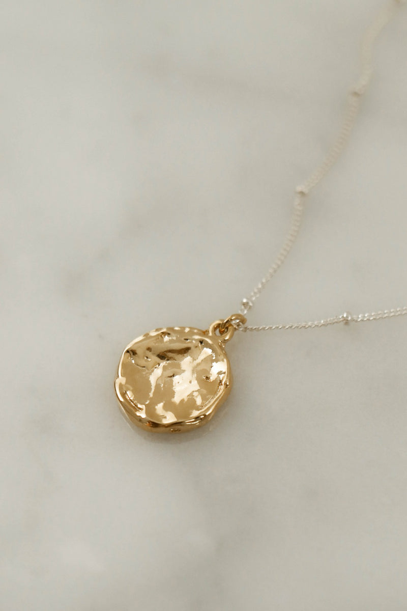 925 Two-Tone Minimalist Viki Pendant Necklace