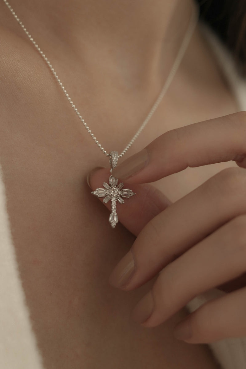 925 Aura Cross Pendant Necklace