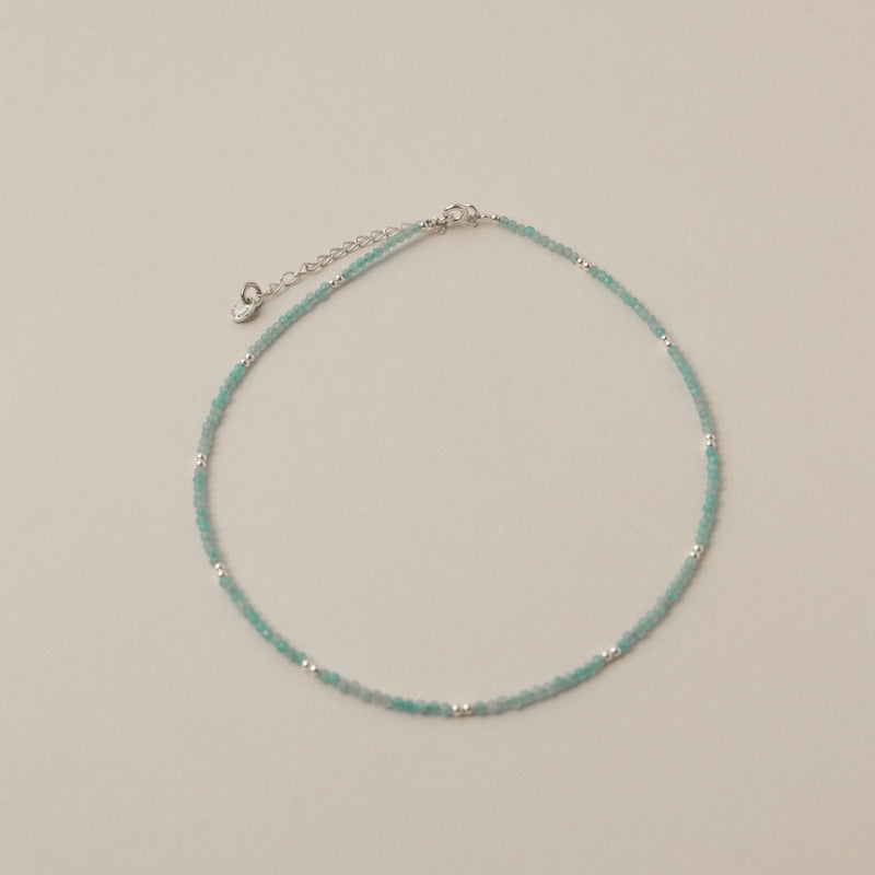 925 Beaded Amazonite Necklace