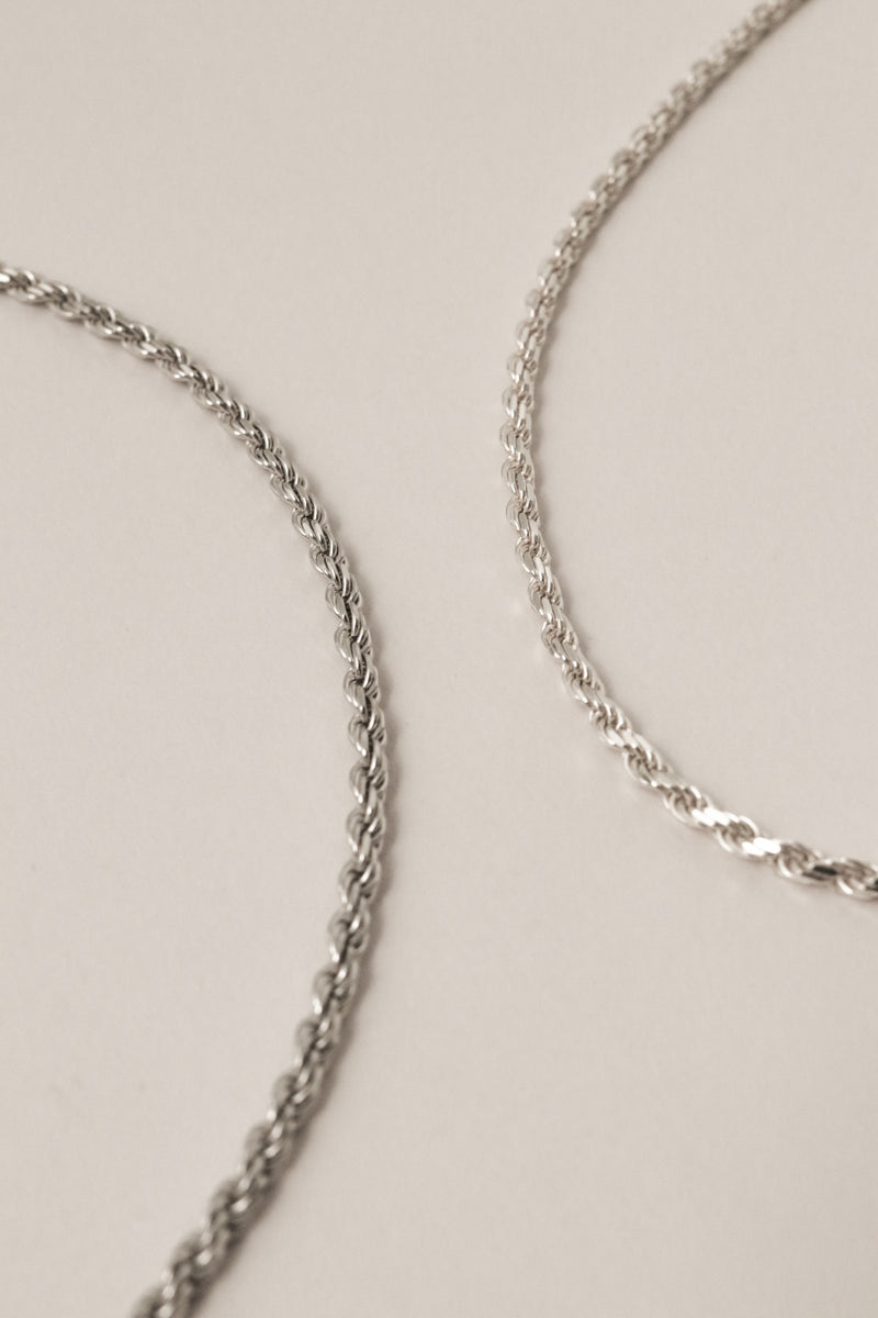925 |Italy| Silver Rope Chain Necklace