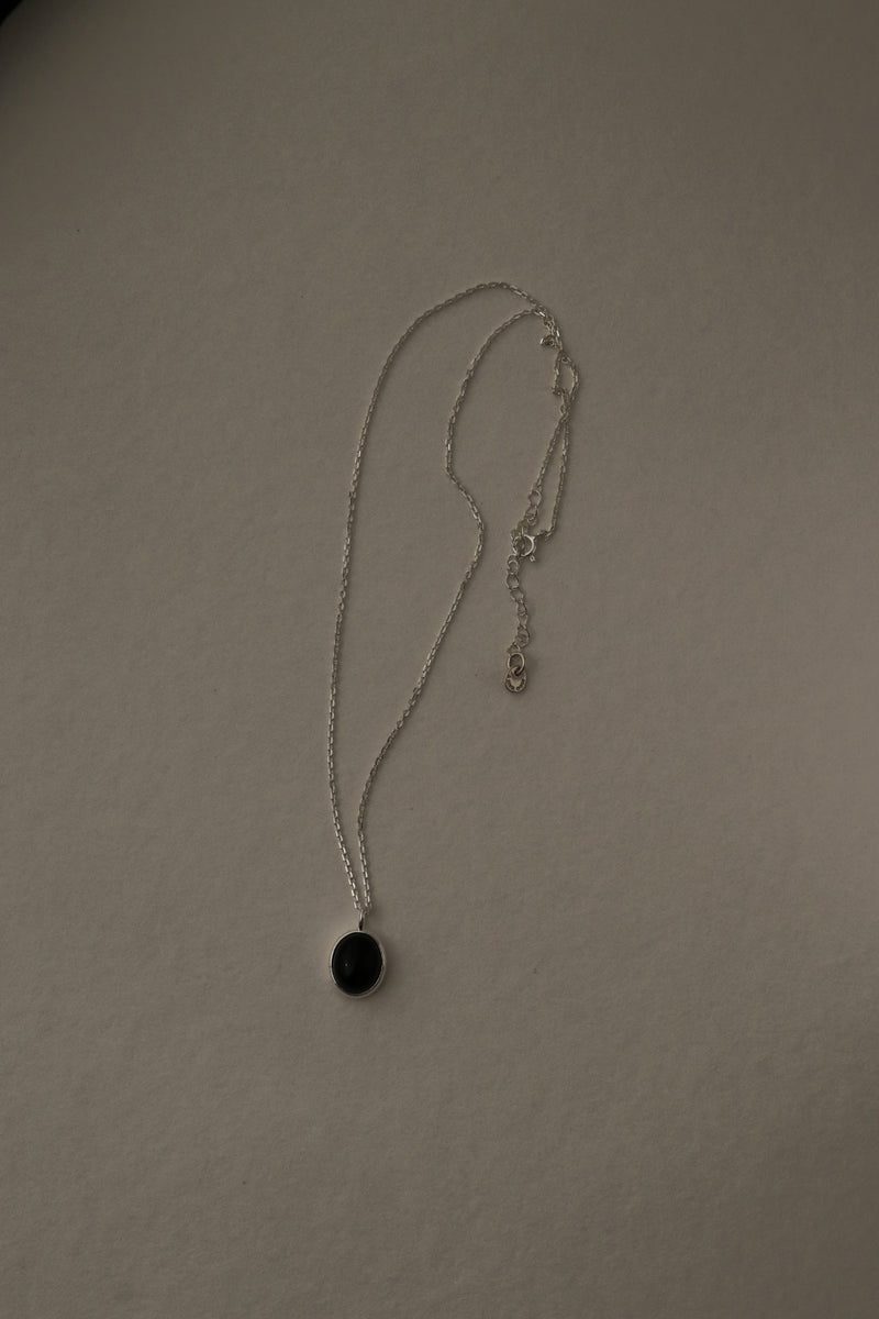 925 Silver Simply Noir Pendant Necklace
