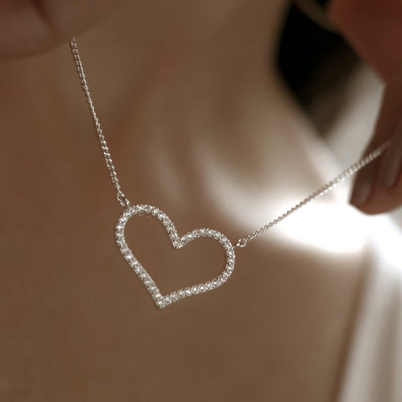 925 Silver My Heart Is Full Pendant Necklace