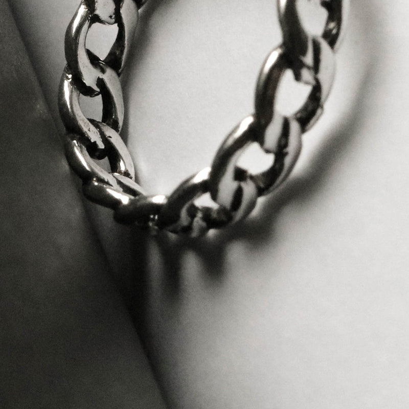 925 |Handcrafted| Flat Chain Ring <br><font>Size 9•11•13•15•17•18</font>