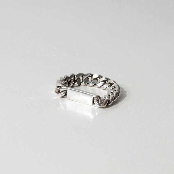 925 |Handcrafted| Cuban Chain Ring with Blank <br><font>Size 9•11•12•15•16•20•22</font>