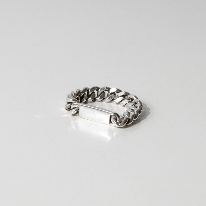 925 |Handcrafted| Cuban Chain Ring with Blank <br><font>Size 9•11•12•14•15•18•20</font>