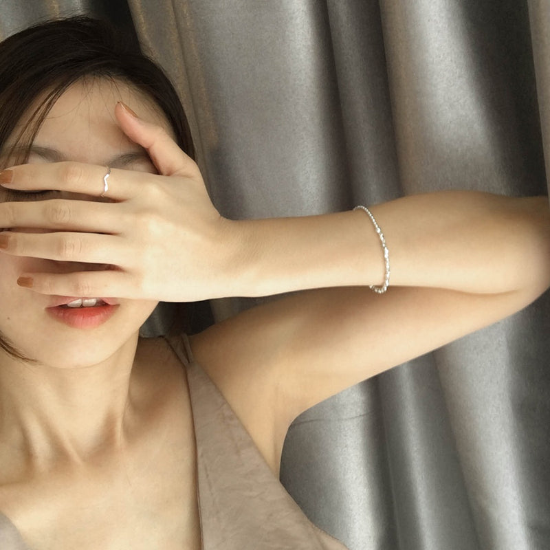 925 Wavy Ring <br><font>Size 9</font>