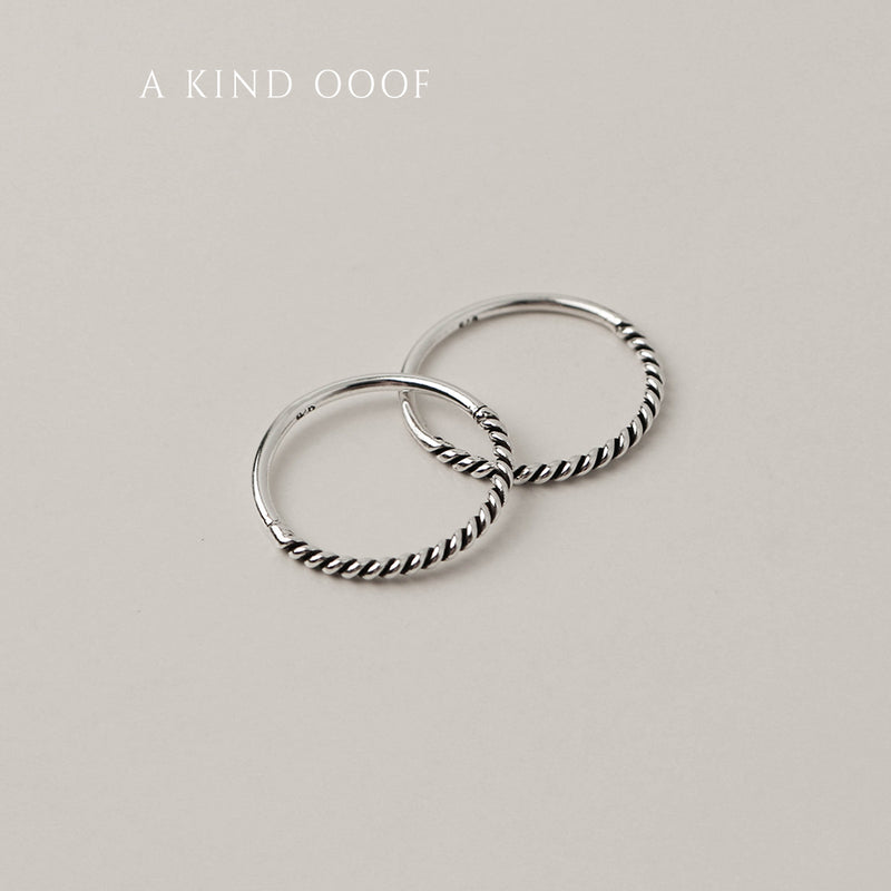925 |Handcrafted| By Half Spiral Rope Ring