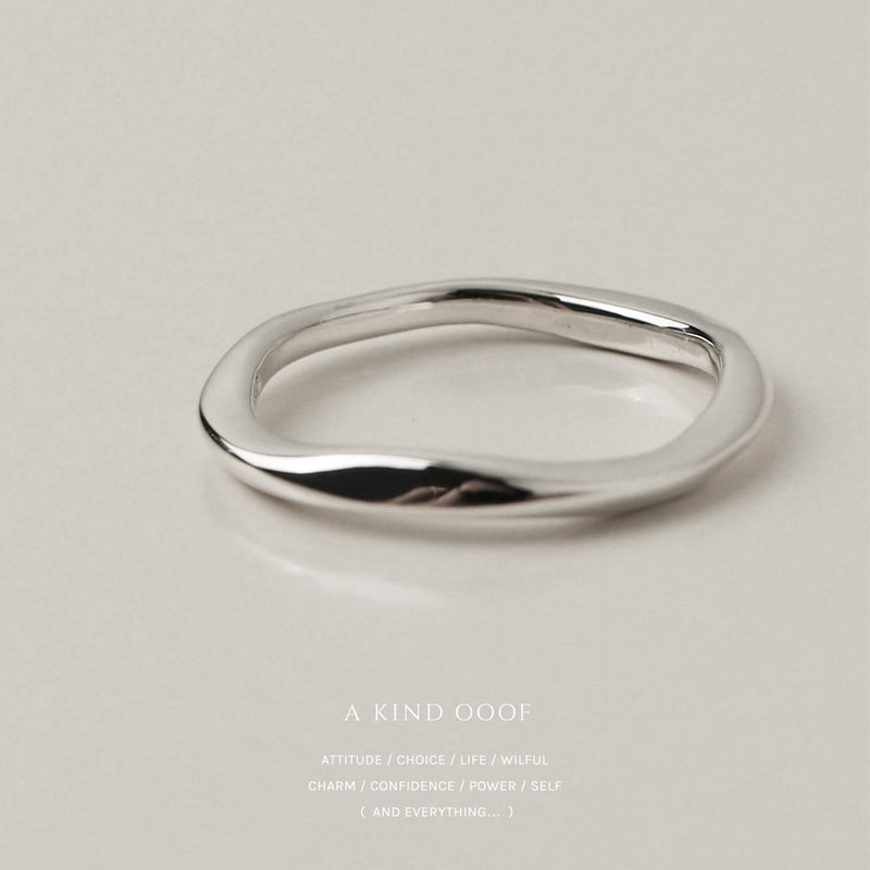 925 |Handcrafted| Freeform Dainty Ring <br><font>Size 9</font>