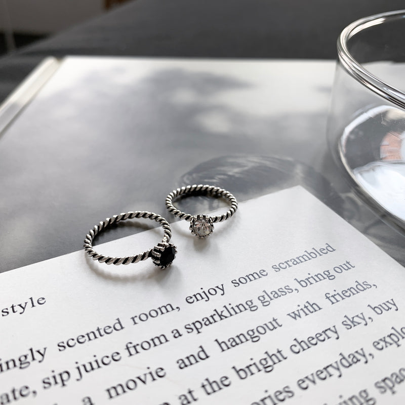 925 |Handcrafted| Spiral Rope Ring with Crown <br><font>Size 9•13</font>