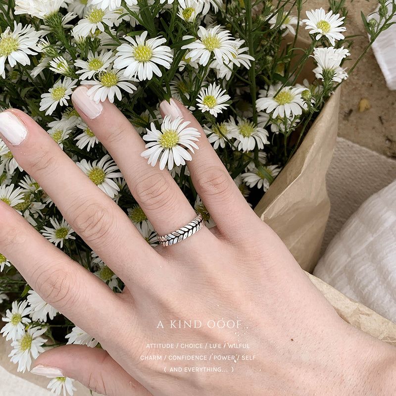 925 |Handcrafted| Wheat Ring <br><font>Size 7•11•13</font>