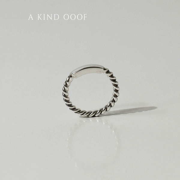 925 |Handcrafted| Modish Ring with Blank <br><font>Size 15•17•20</font>