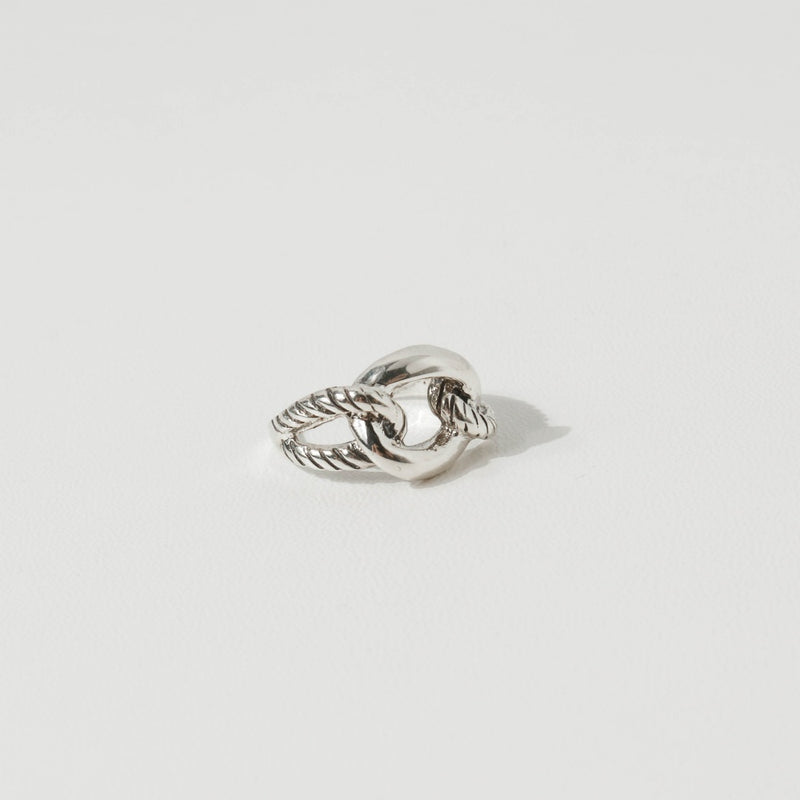 925 |Handcrafted| Rope Link Ring <br><font>Size 14</font>