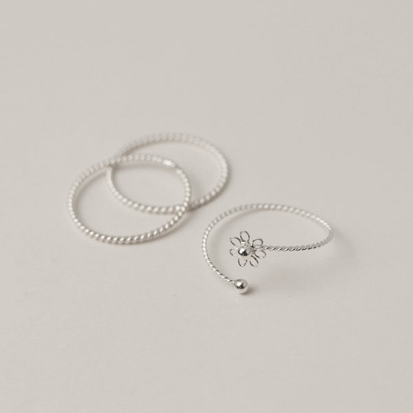 925 |Handcrafted| Trio Belle Garden Ring