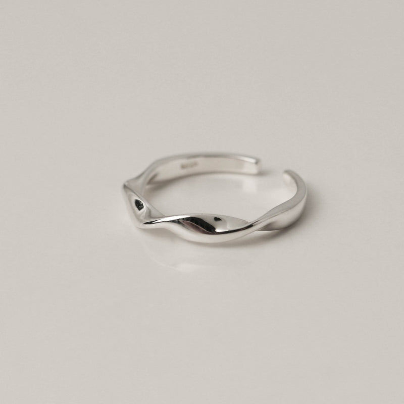 925 |Handcrafted| Ripples Refraction Open Ring <br><font>Size 9•14</font>