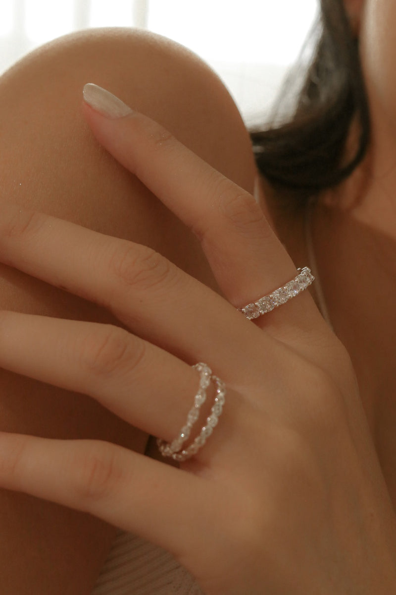 925 Silver Orion Eternity Ring  <br><font>Size 8•10•11•12•14•16</font>