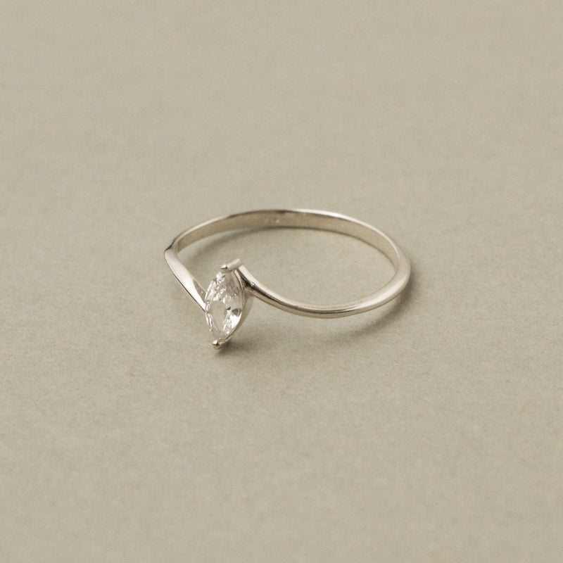 925 Silver Marquise Zirconia Ring <br><font>Size 8•11•13•15</font>