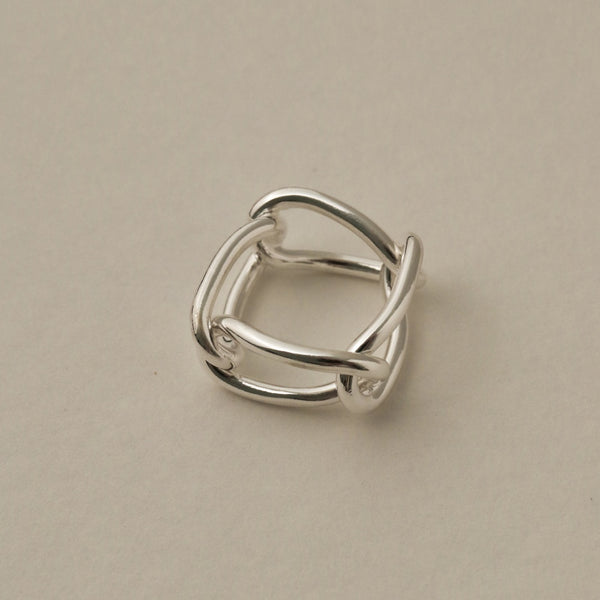 925 Silver Grande Chain Link Ring<br><font>Size 9•10•13•14•16</font>